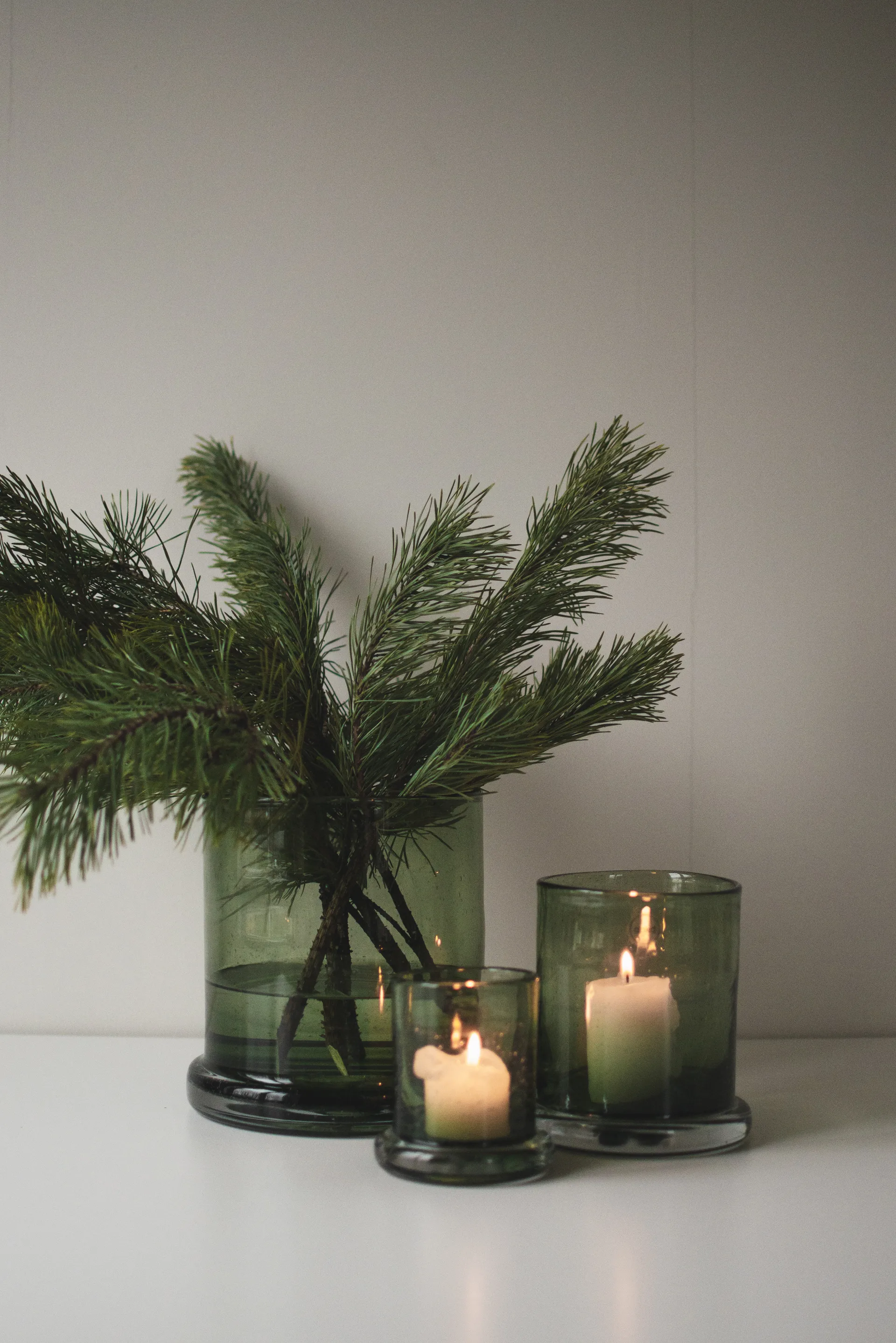 Bubble ljuslykta Ø20 cm, Green DBKD