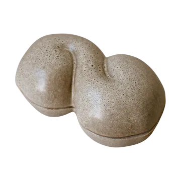 Bun skål med lock 11x18 cm - Beige - DBKD