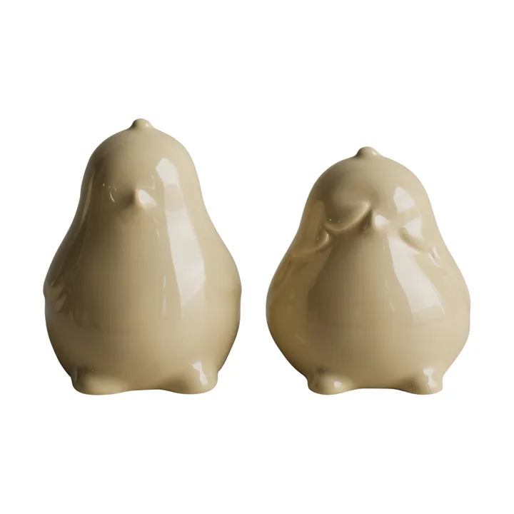 Chubby chicken påskdekoration 2-pack - Shiny yellow - DBKD