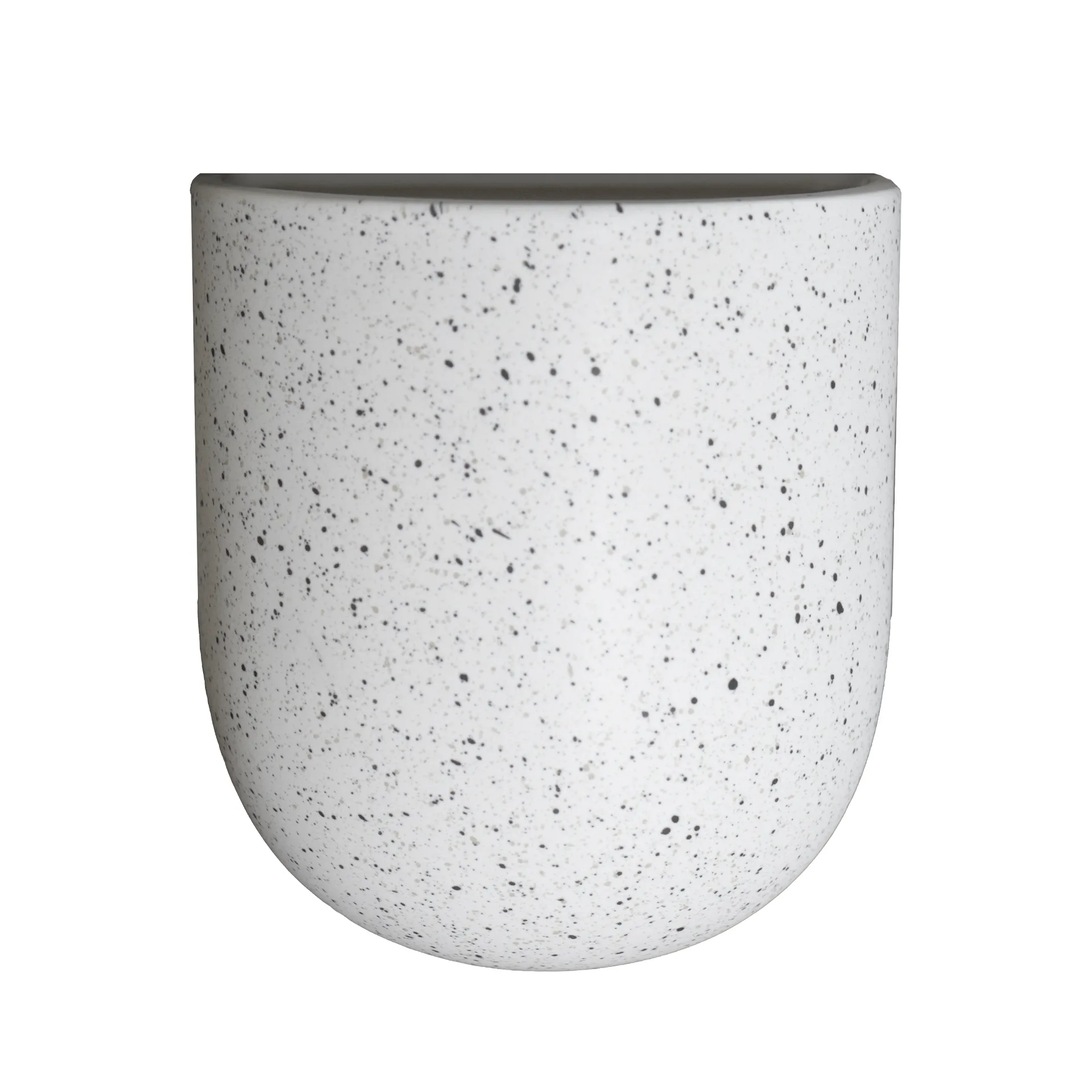 Cut vägghängd kruka white dot, Large DBKD
