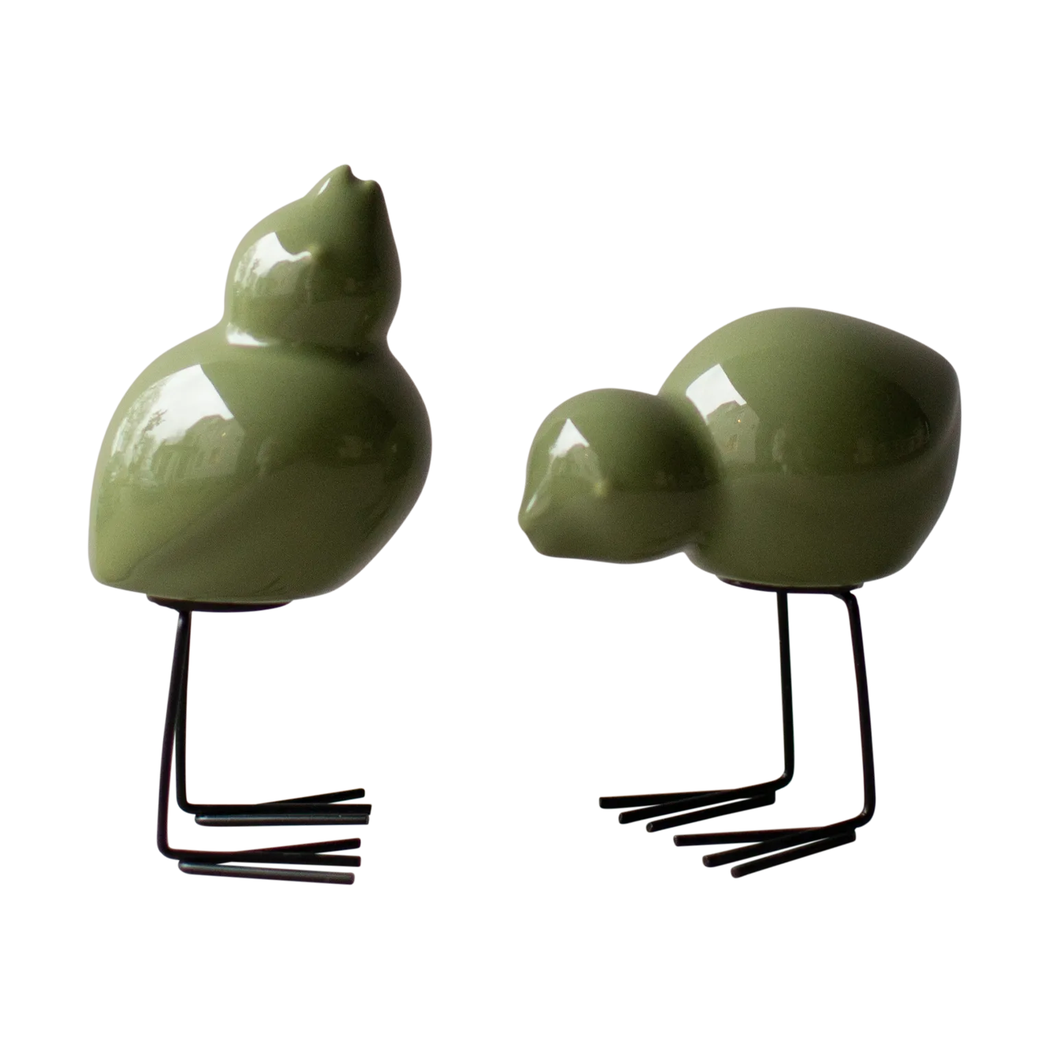 DBKD Swedish Birds påskdekoration 2-pack, Shiny green DBKD