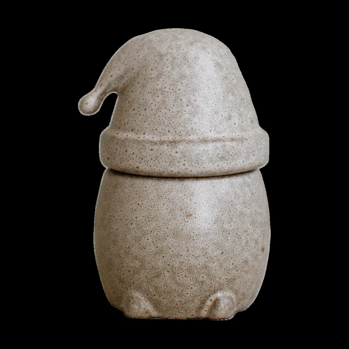 DBKD Eating Santa skål med lock liten Beige