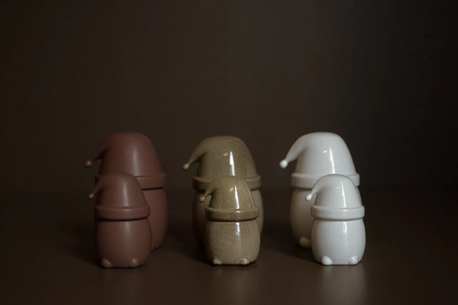 Eating Santa skål med lock liten, Maroon DBKD