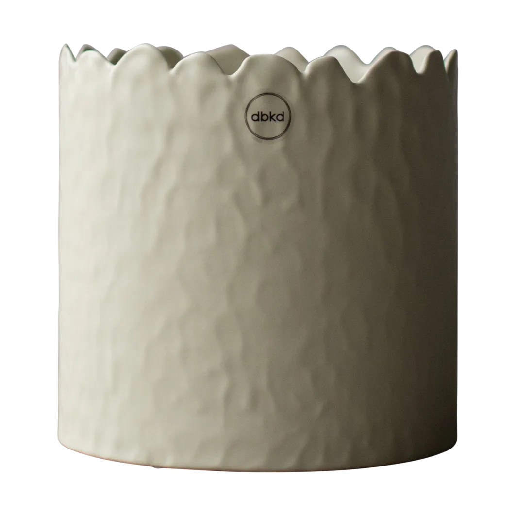 Flowery kruka Ø16 cm, Creme DBKD