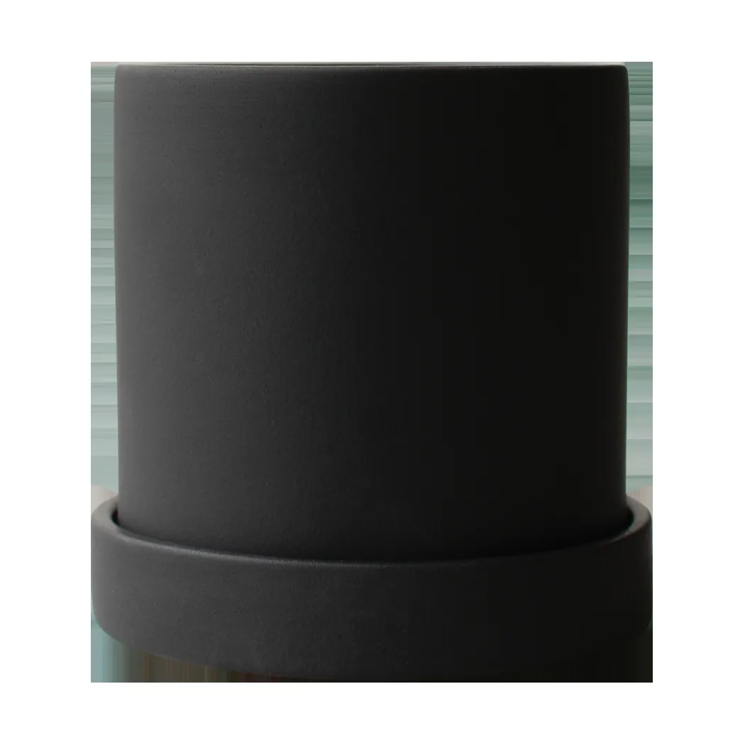 DBKD Grow kruka med fat Ø11 cm Sandy black