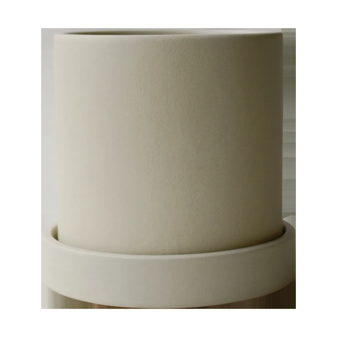 DBKD Grow kruka med fat Ø11 cm Sandy creme