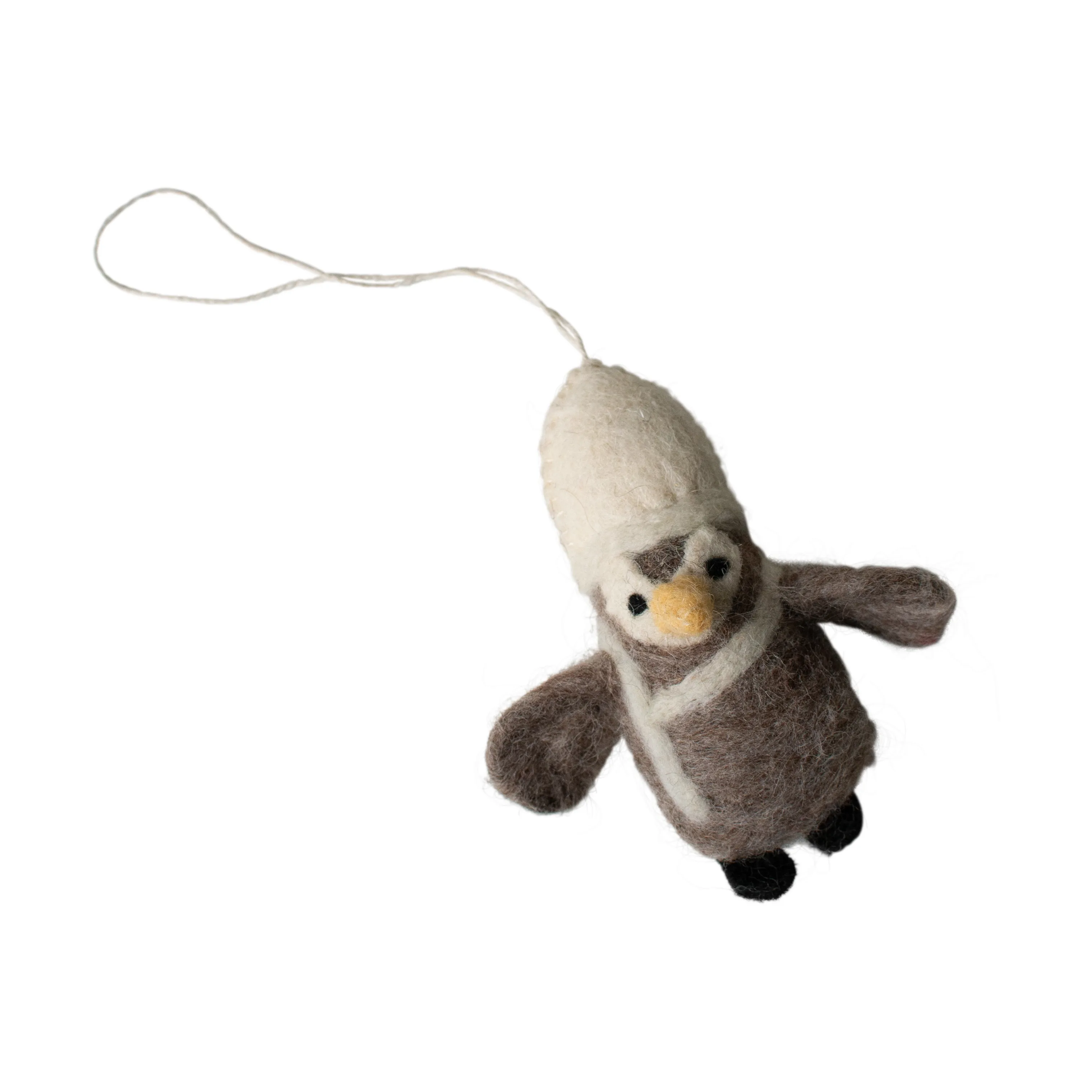 Hanging penguin dekorationshänge, Beige