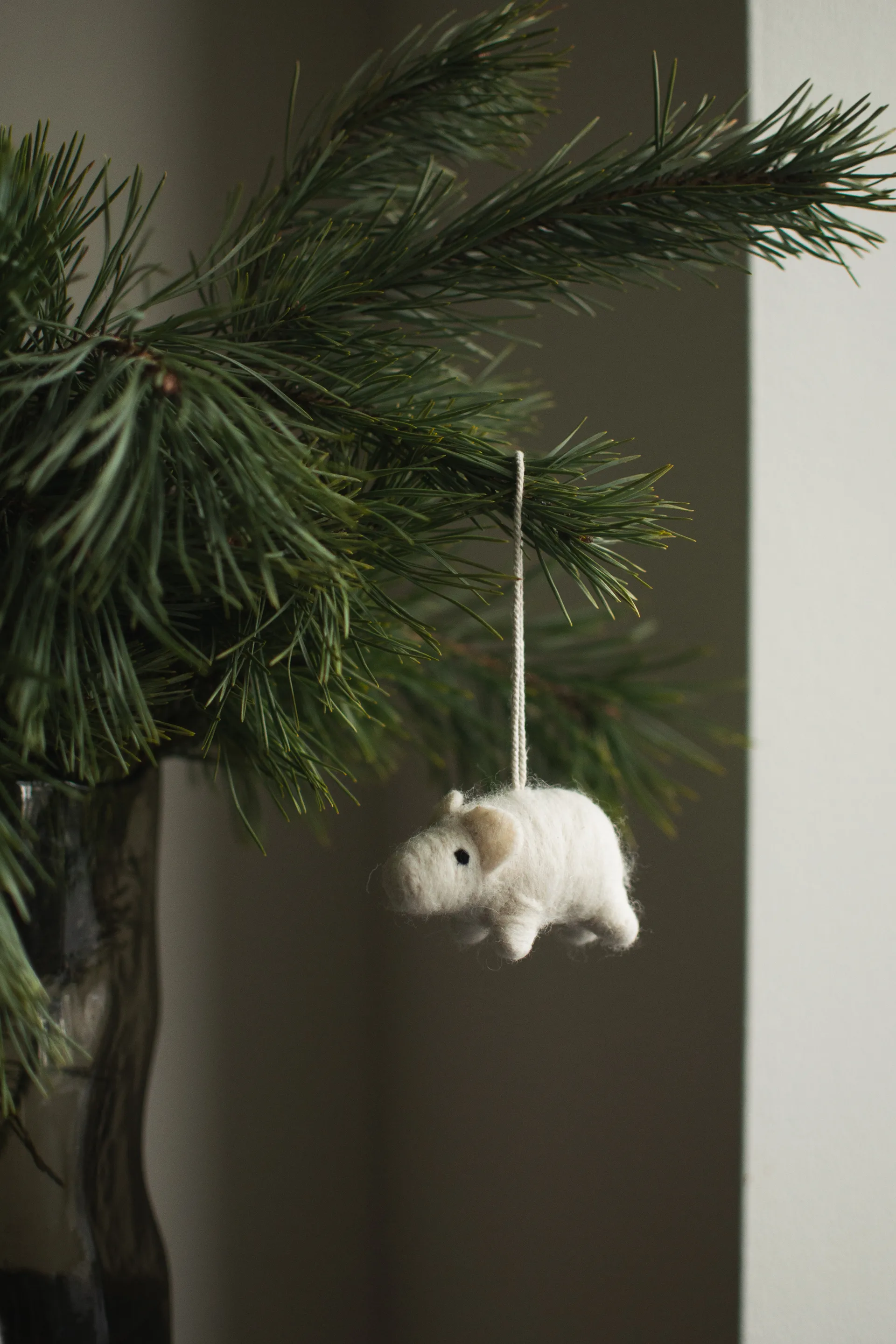 Hanging pig dekorationshänge, White DBKD