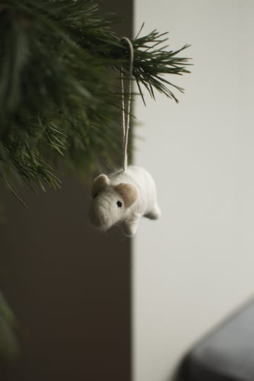 Hanging pig dekorationshänge - White - DBKD