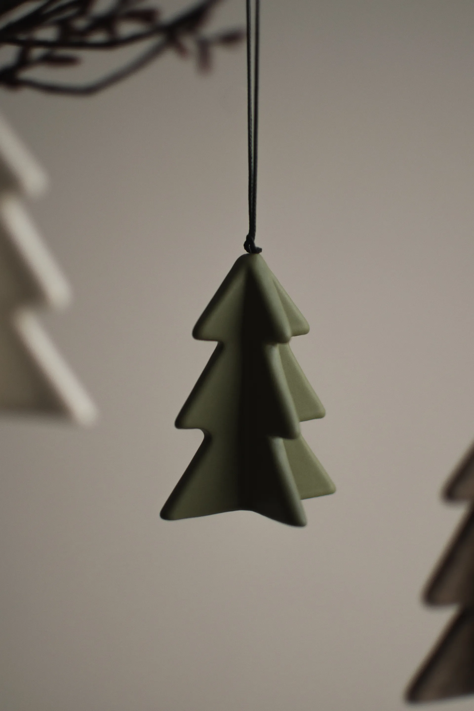 Hanging winter tree 7 cm, Green DBKD