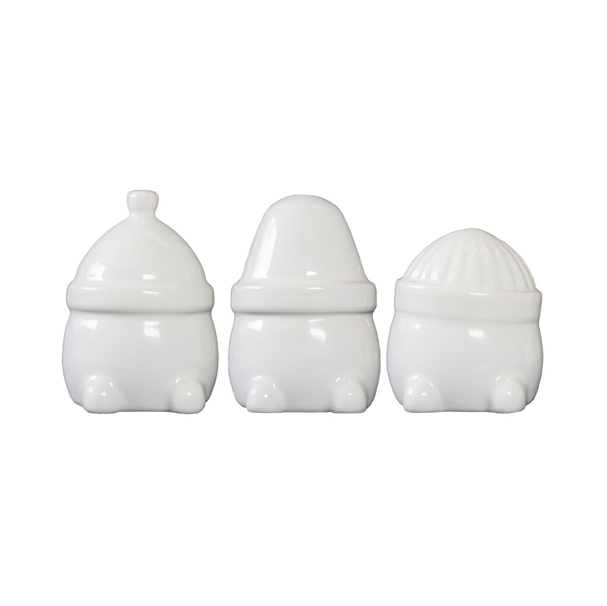 DBKD Hipster Triplets juldekoration 3-pack Shiny white