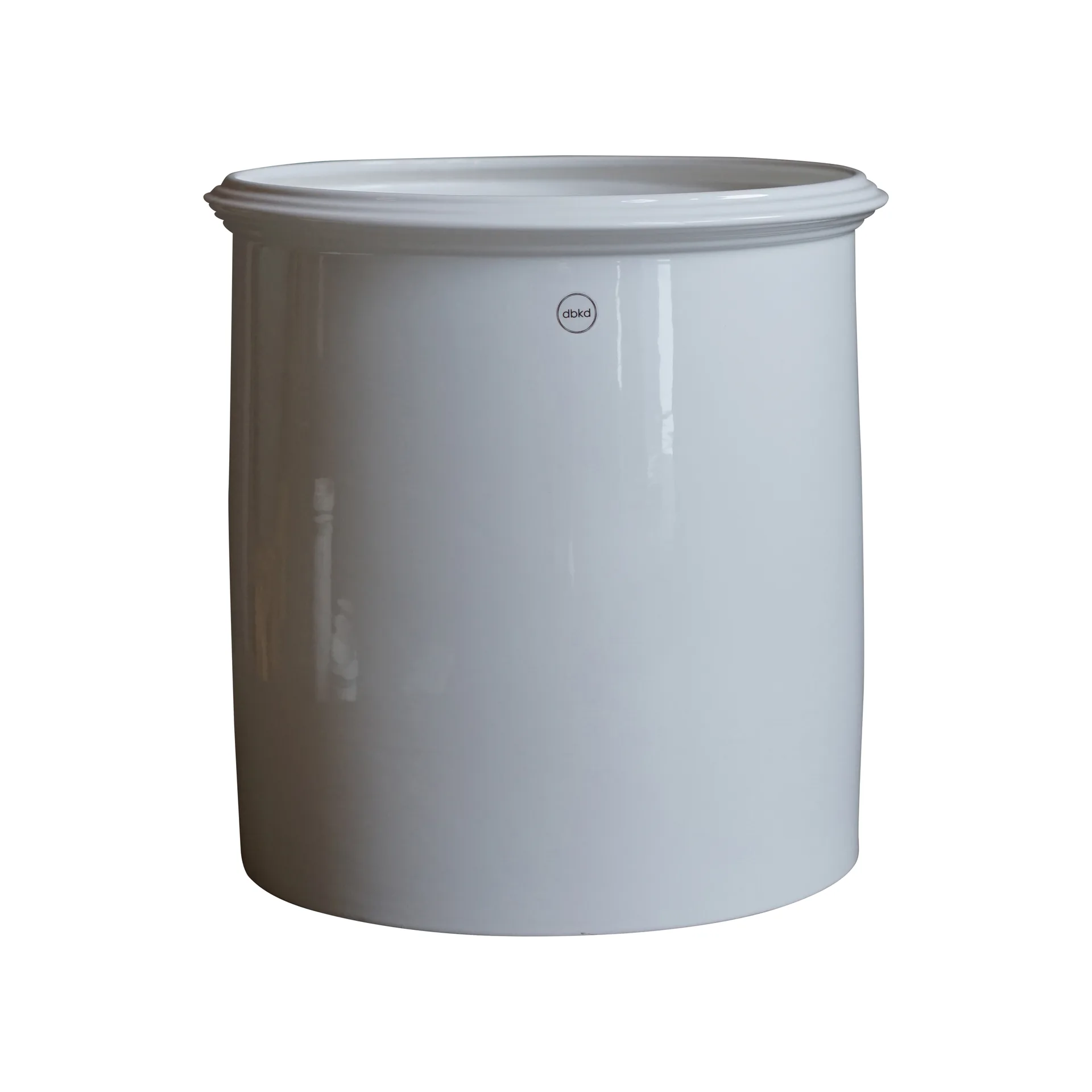 Kruset kruka blank vit, XL Ø34 cm DBKD
