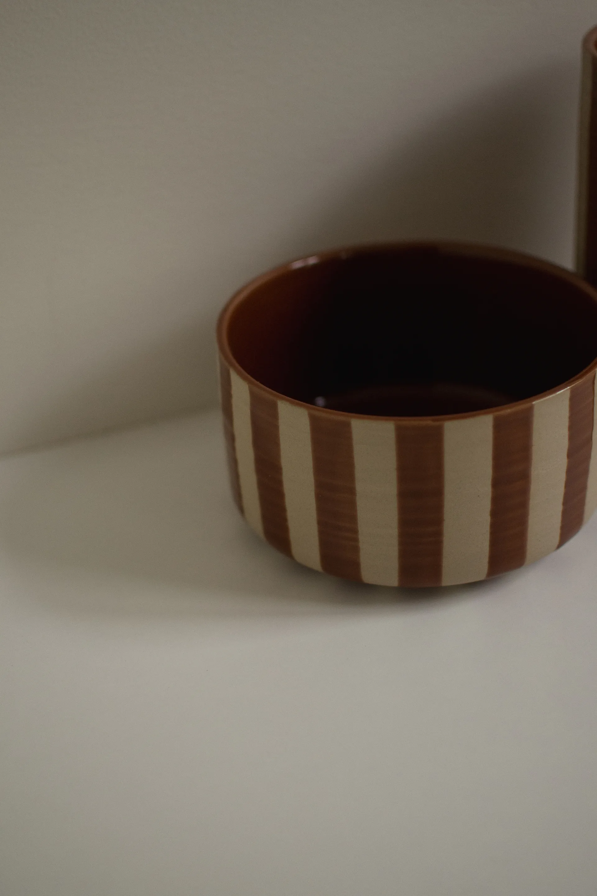 Line dekorationsskål Ø16 cm, Stripe nougat DBKD