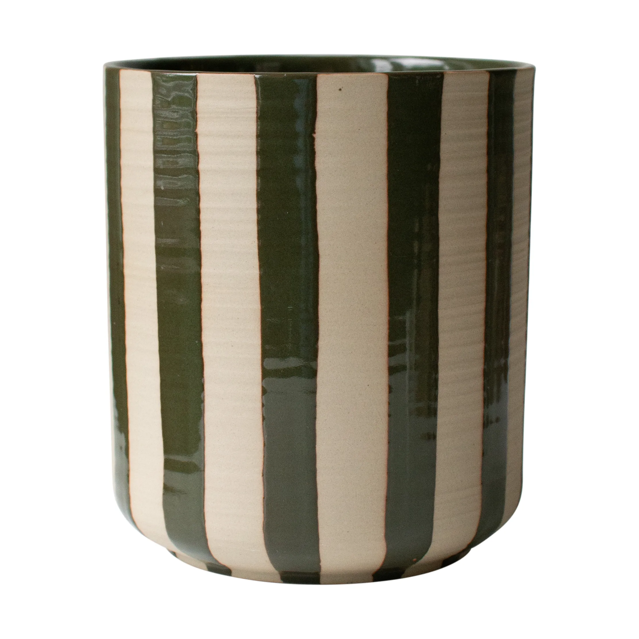 Line kruka Ø14x16 cm, Stripe Green