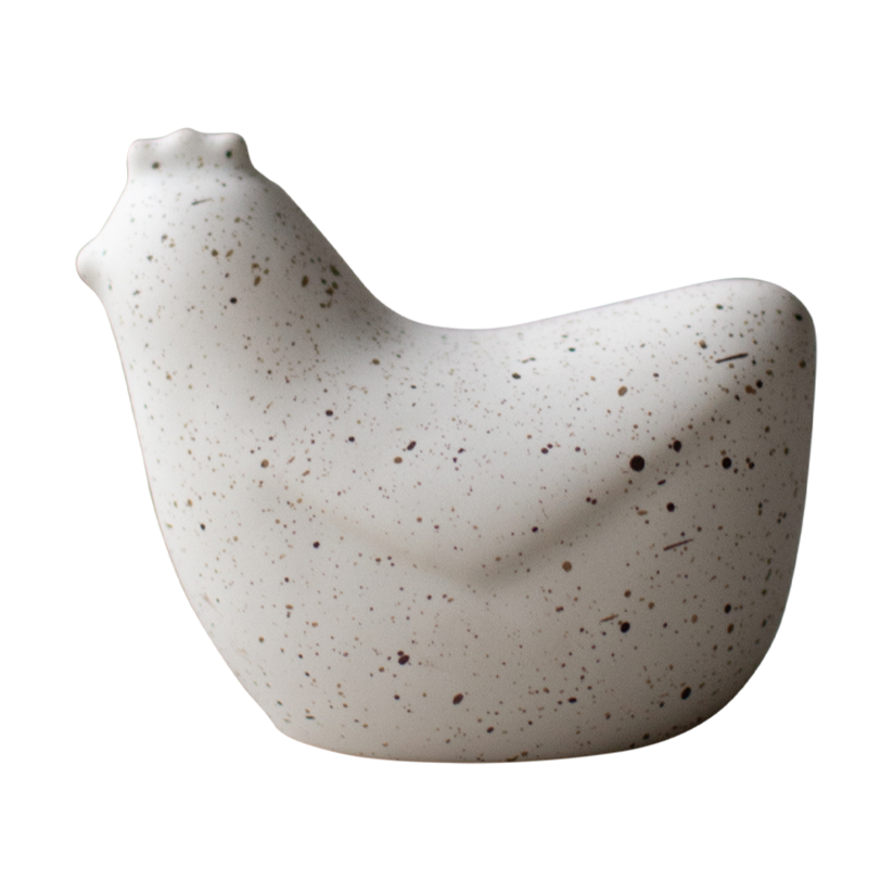 DBKD Mini hens 8 cm White dot | Skandinavisk Design | Dekorationsdetaljer | Vit