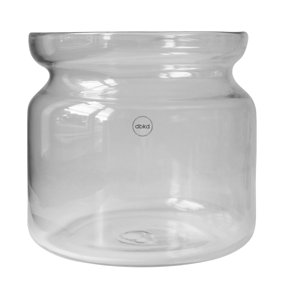 DBKD Neck vas Clear, 22,5x20 cm | Skandinavisk Design | Krukor | Transparent