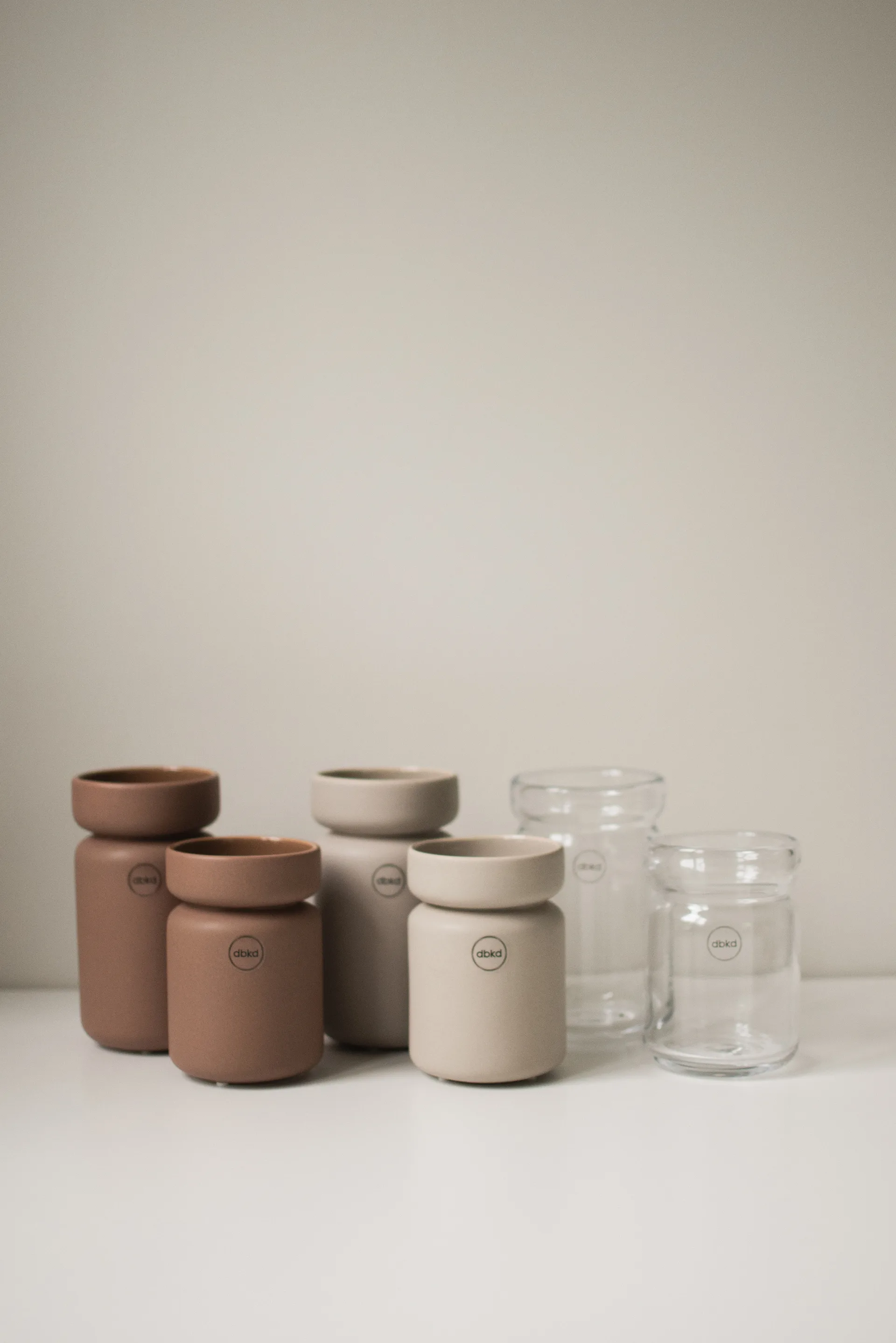 Neck vas, Nougat, Ø8x12 cm DBKD