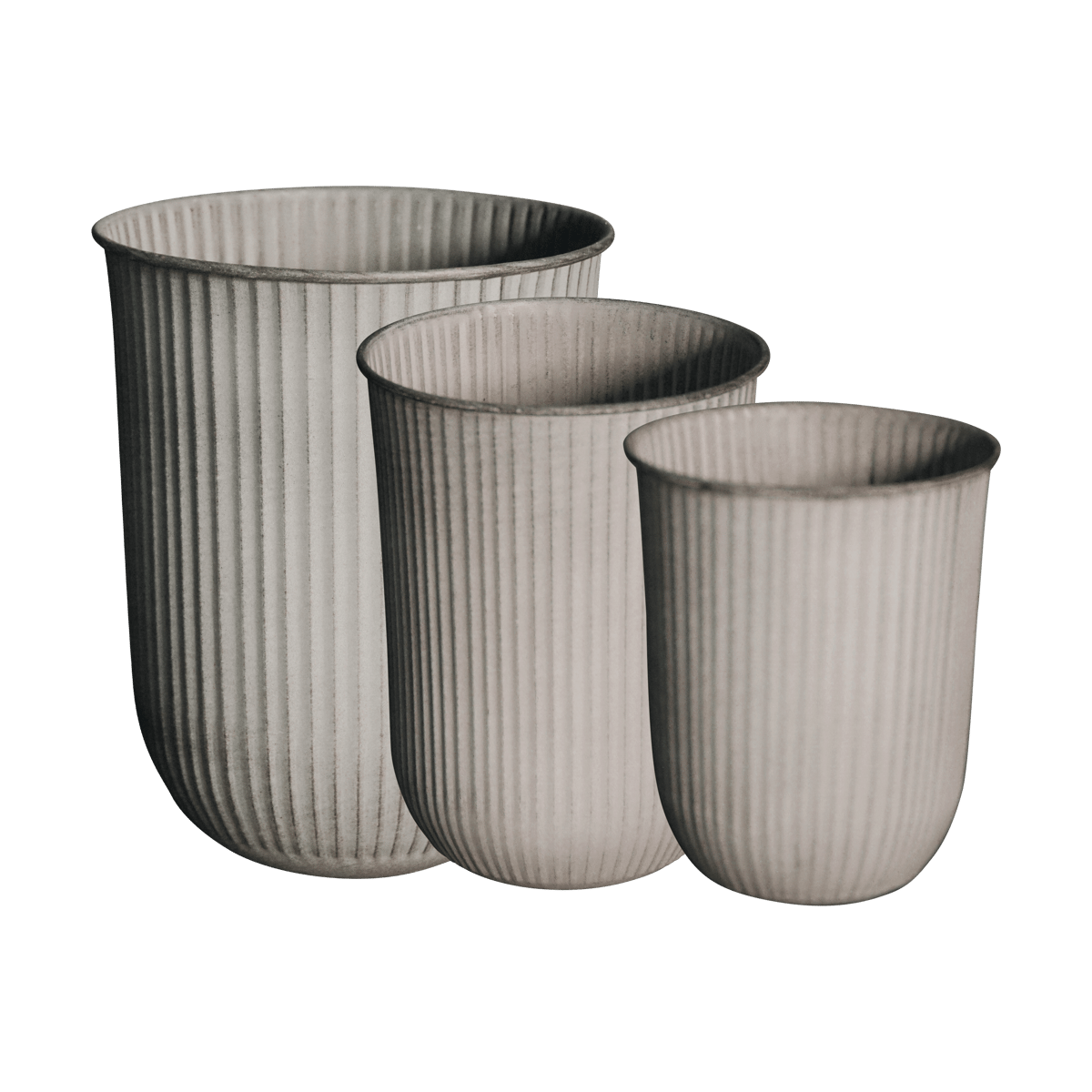 DBKD Out stripe kruka 3 delar Beige | Skandinavisk Design | Krukor | Beige