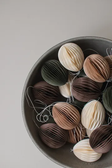 Ovoid påskhänge papper 7 cm - Sand - DBKD