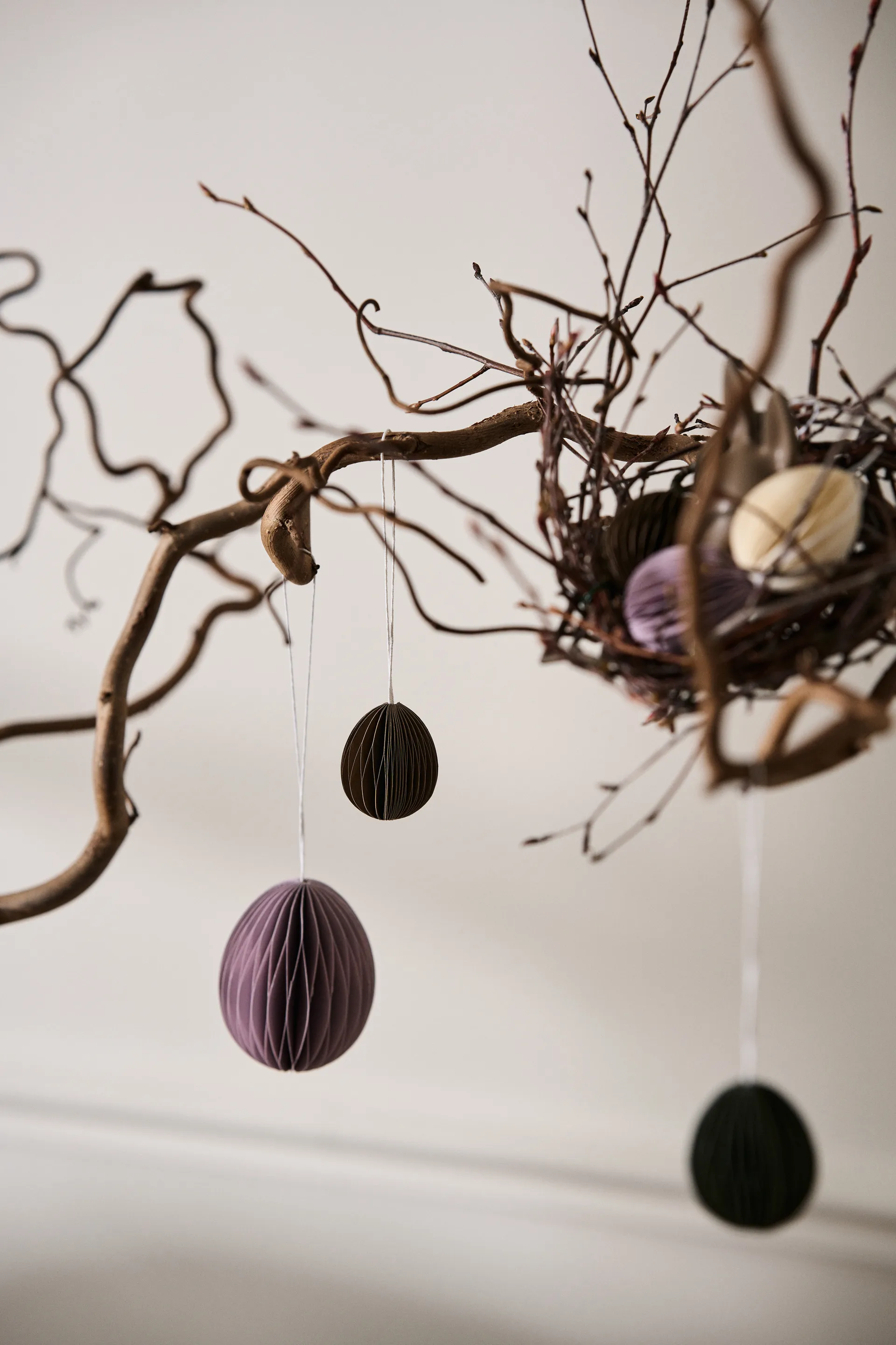 Ovoid påskhänge papper small 4 cm, Brown DBKD