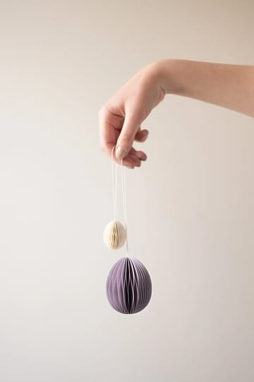Ovoid påskhänge papper small 4 cm - White - DBKD