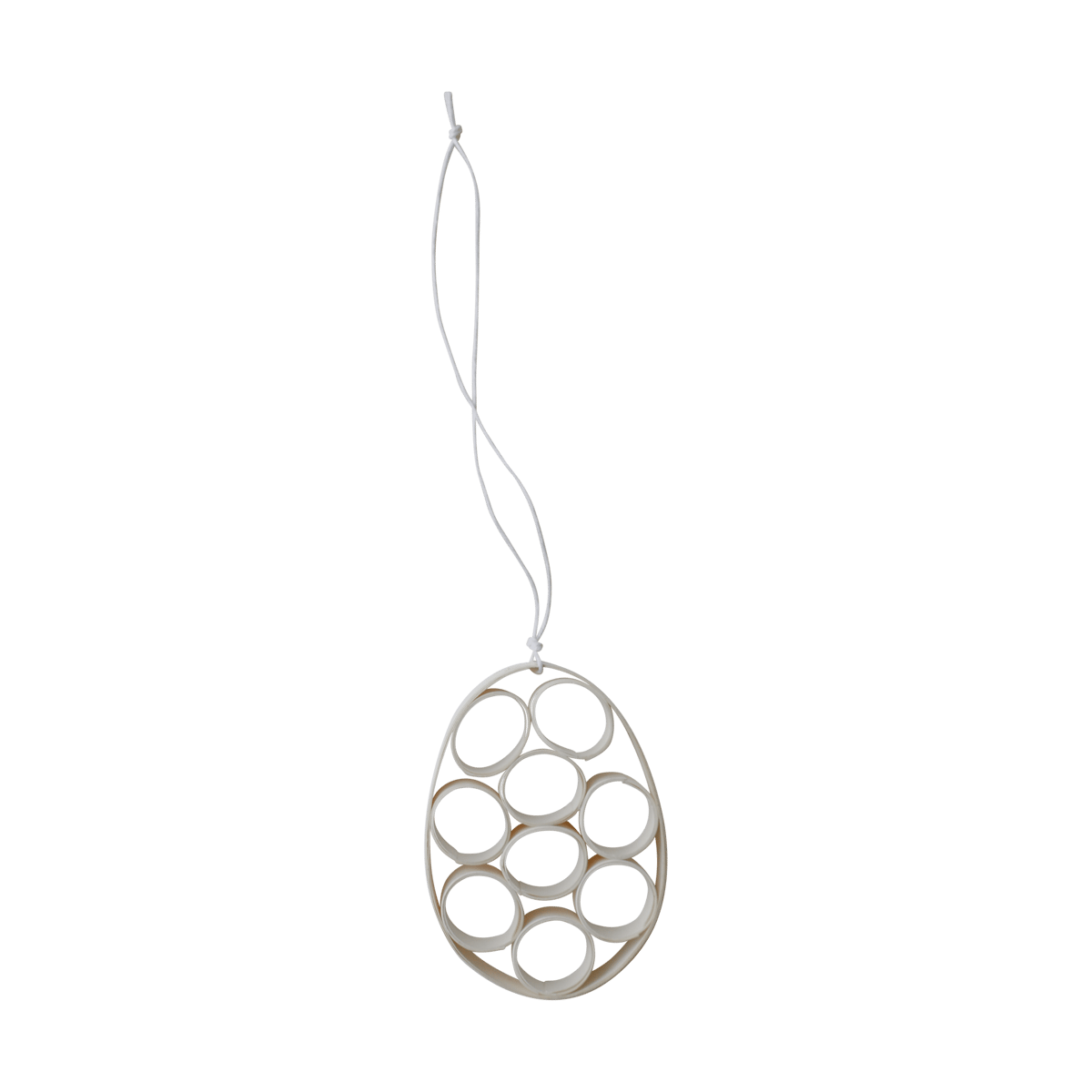 DBKD Paper egg påskhänge Circle | Skandinavisk Design | Påskdekorationer | Vit