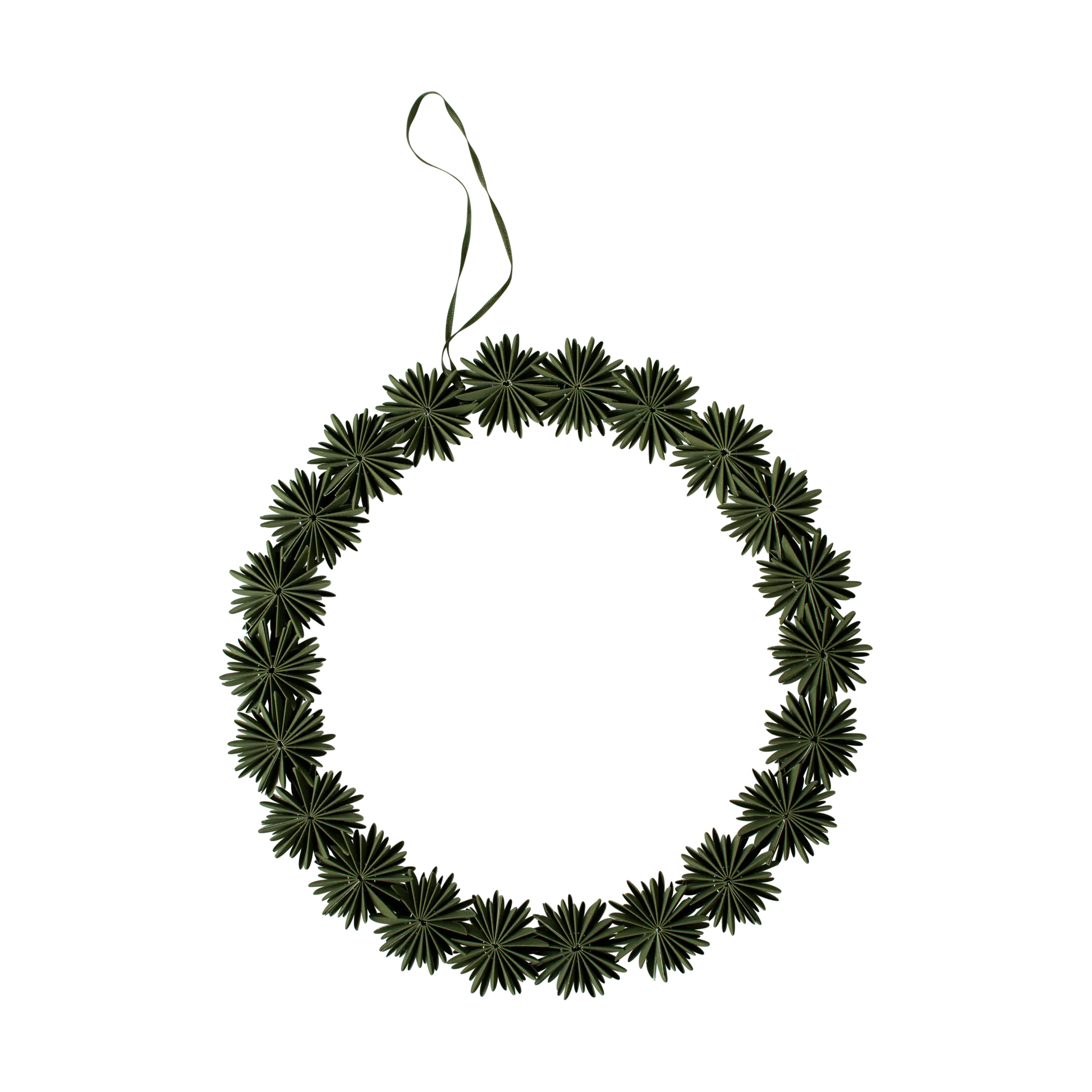 Paper flake wreath dekorationskrans Ø35 cm, Green DBKD