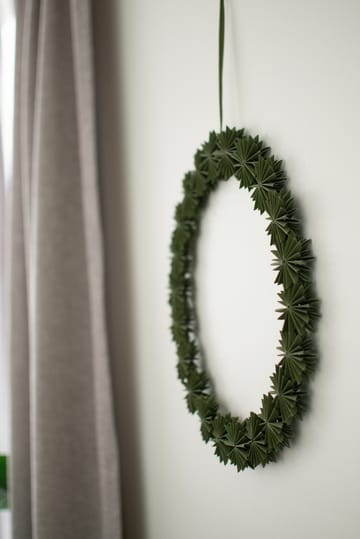 Paper flake wreath dekorationskrans Ø35 cm - Green - DBKD