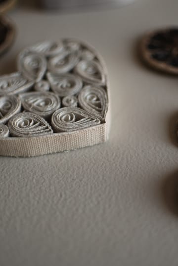 Paper heart 8 cm - Creme - DBKD