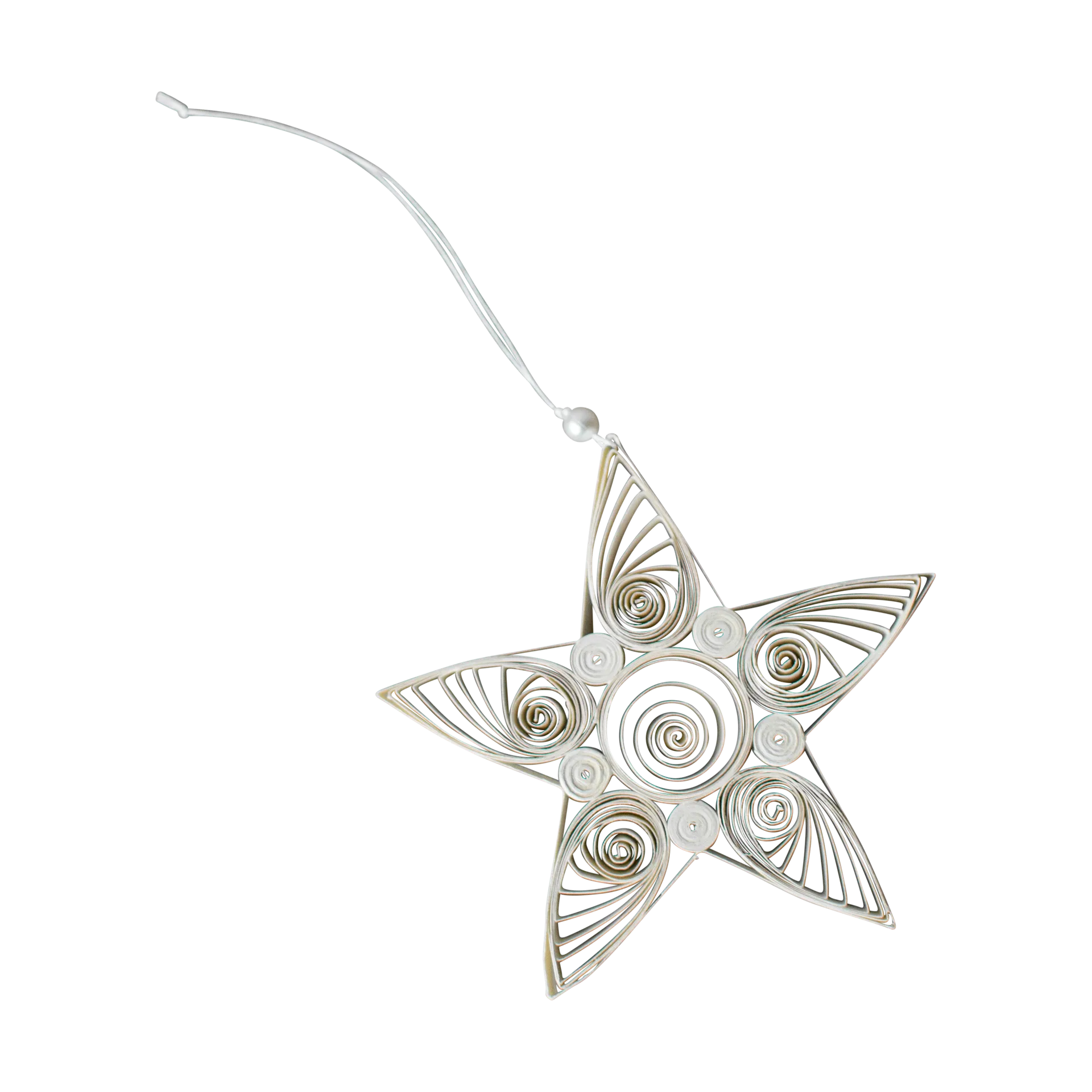 Paper star julhänge 10,5 cm, White DBKD