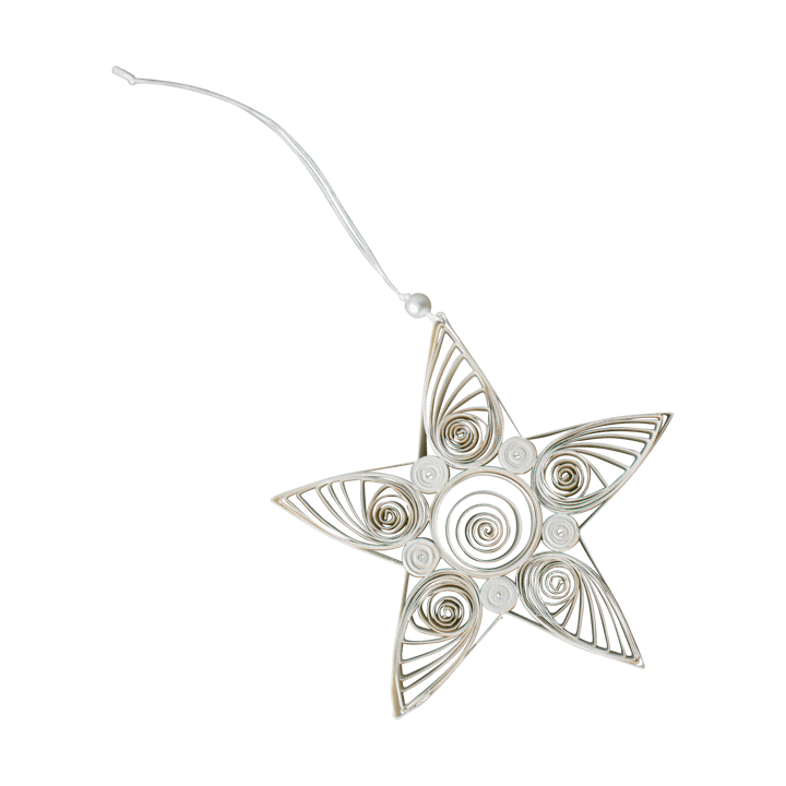 Paper star julhänge 10,5 cm - White - DBKD