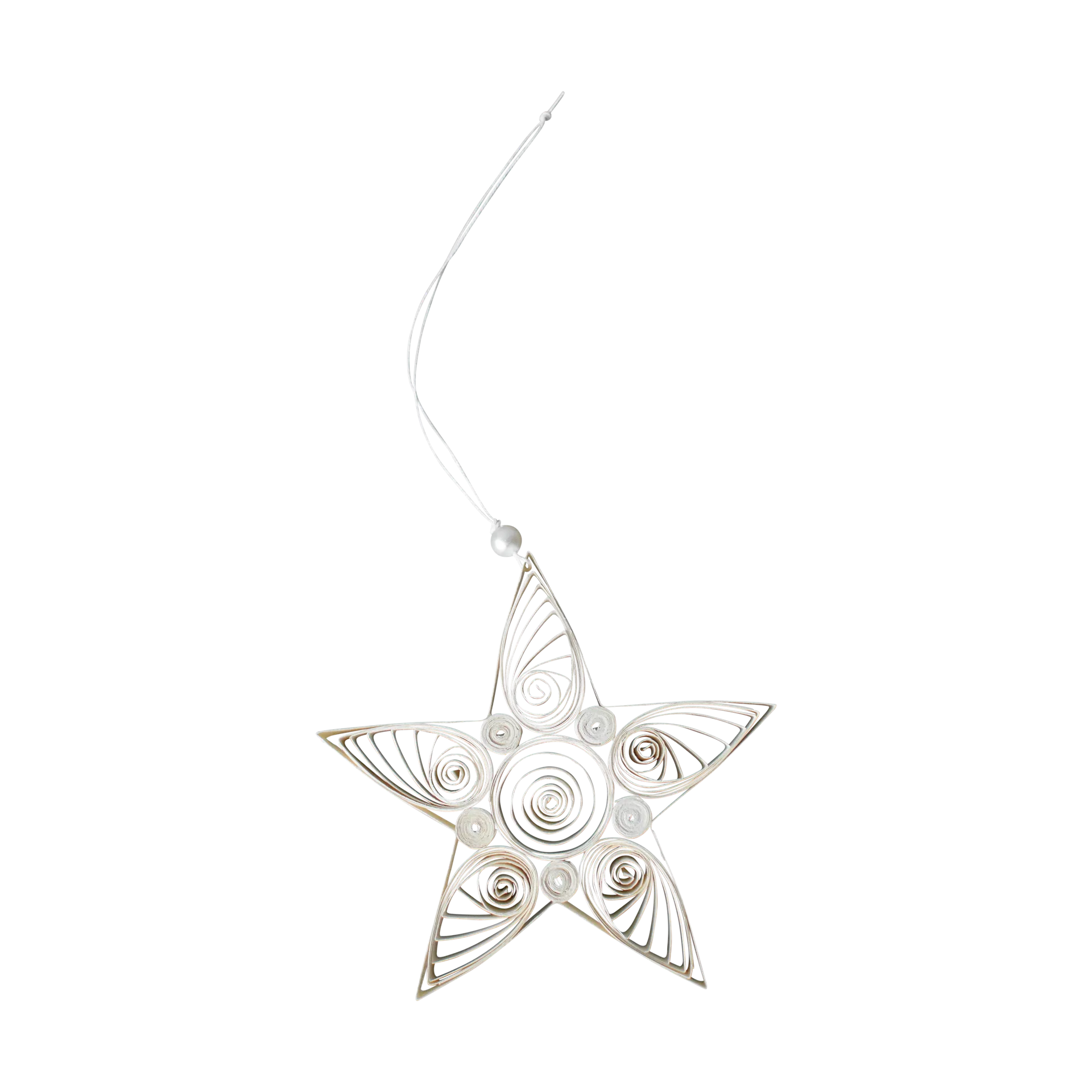 Paper star julhänge 13 cm, White DBKD