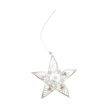 Paper star julhänge 13 cm - White - DBKD