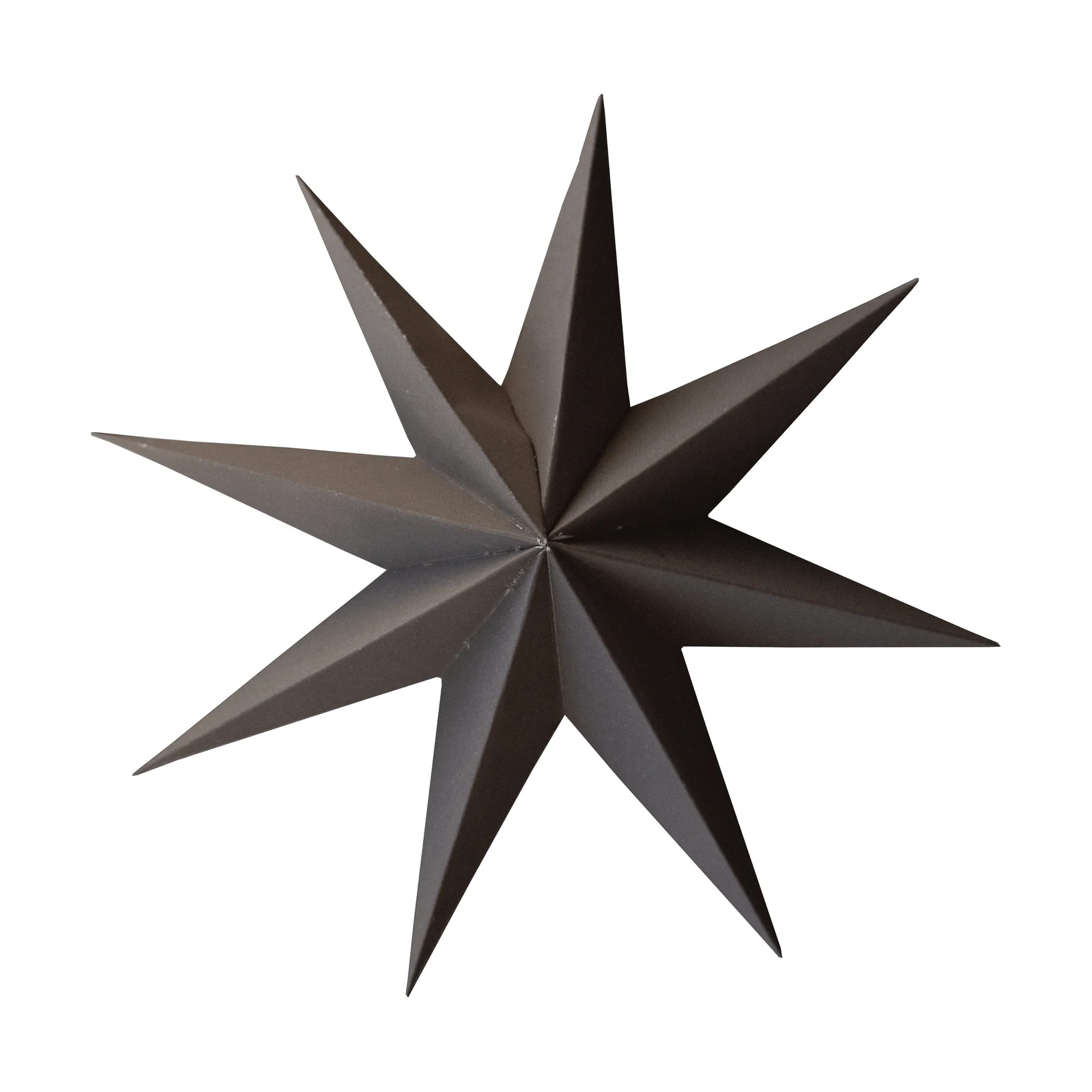 Paper winter star dekorationshänge, Brown, large, Ø19 cm DBKD