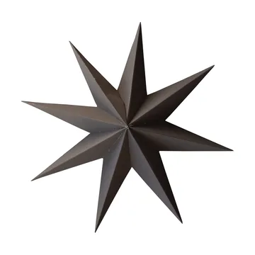Paper winter star dekorationshänge - Brown, large, Ø19 cm - DBKD
