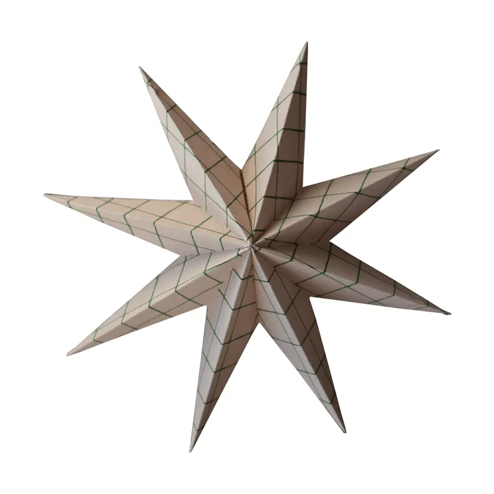 Paper winter star dekorationshänge - Square sand, large, Ø19 cm - DBKD