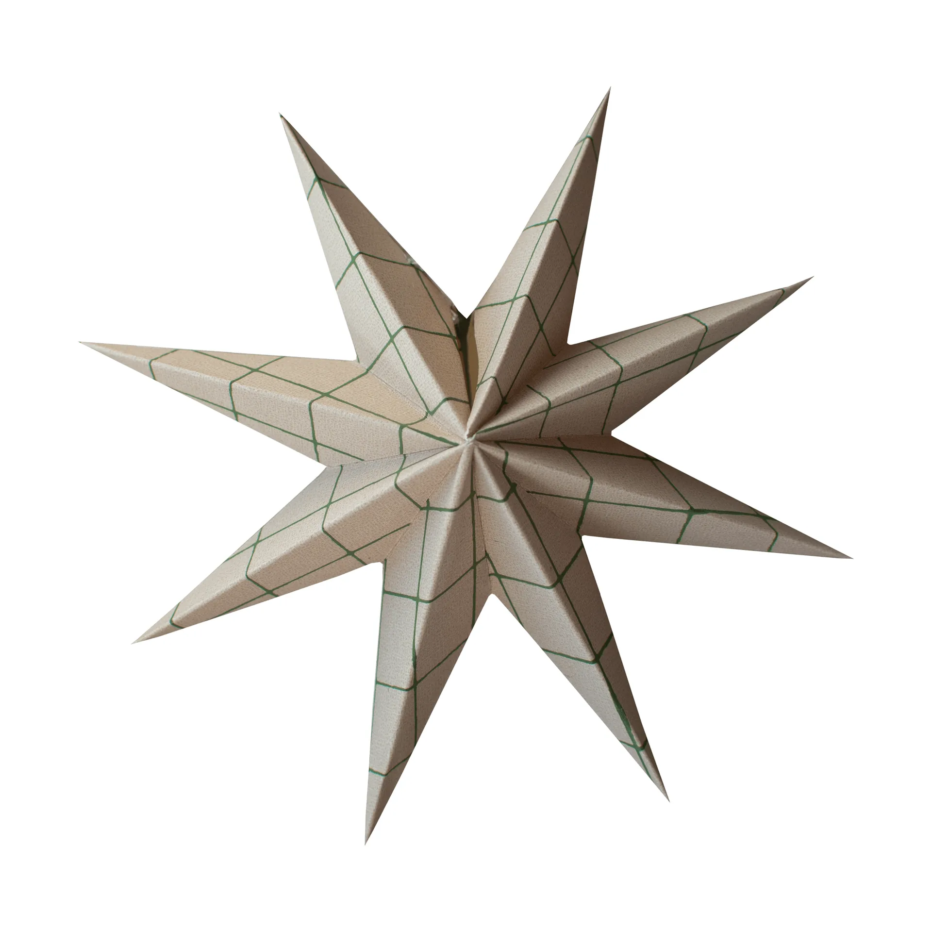Paper winter star dekorationshänge, Square sand, medium, Ø14 cm DBKD
