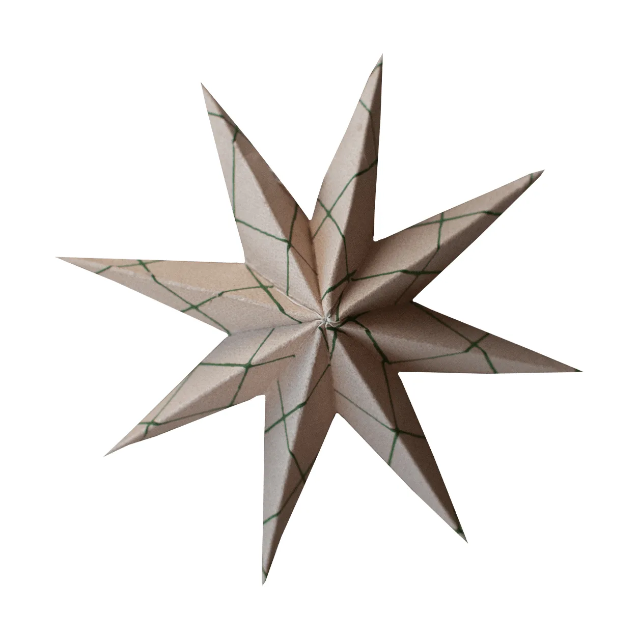 Paper winter star dekorationshänge, Square sand, small, Ø9 cm DBKD