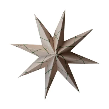 Paper winter star dekorationshänge - Square sand, small, Ø9 cm - DBKD