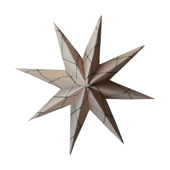 Paper winter star dekorationshänge - Square sand, small, Ø9 cm - DBKD