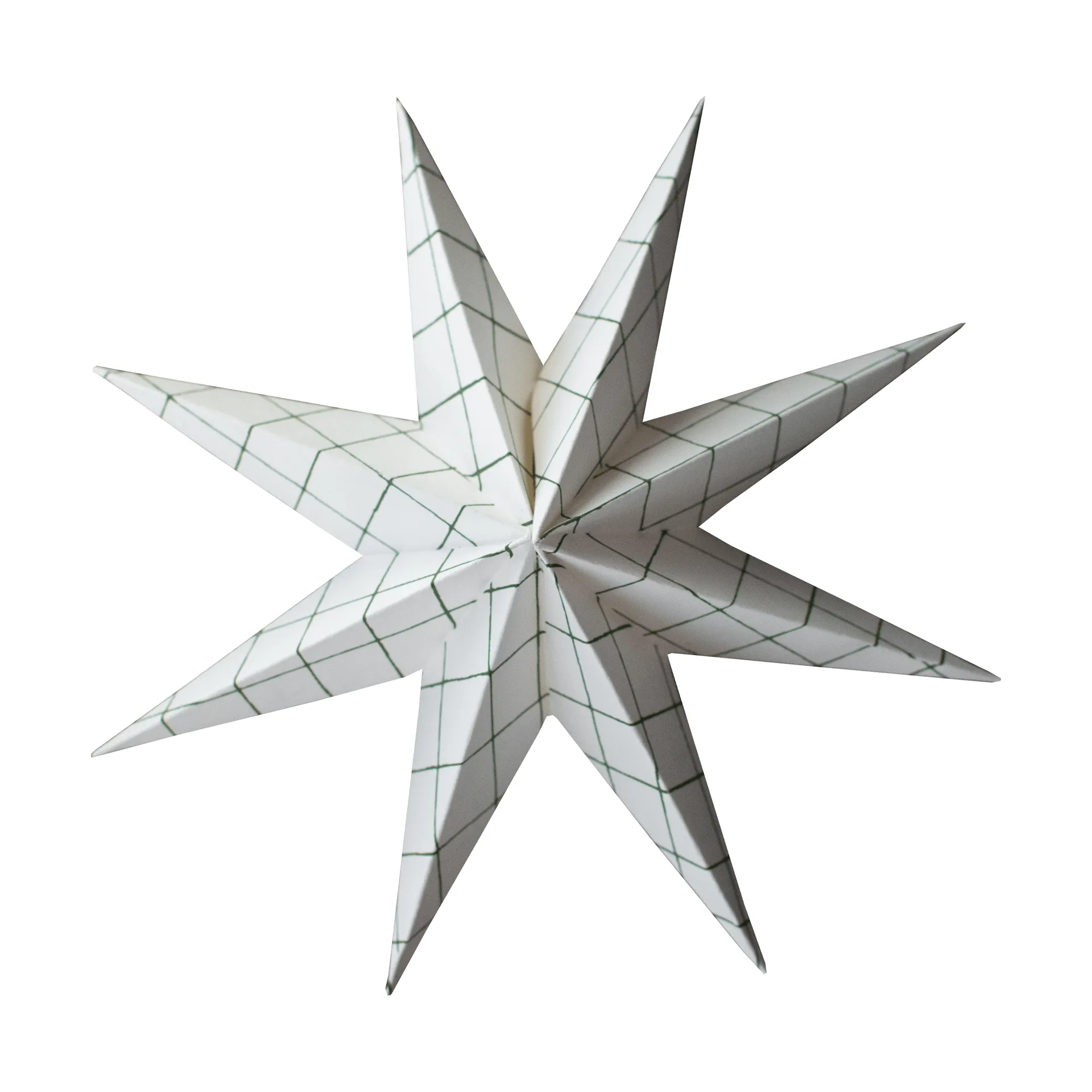 Paper winter star dekorationshänge, Square white, large, Ø19 cm DBKD