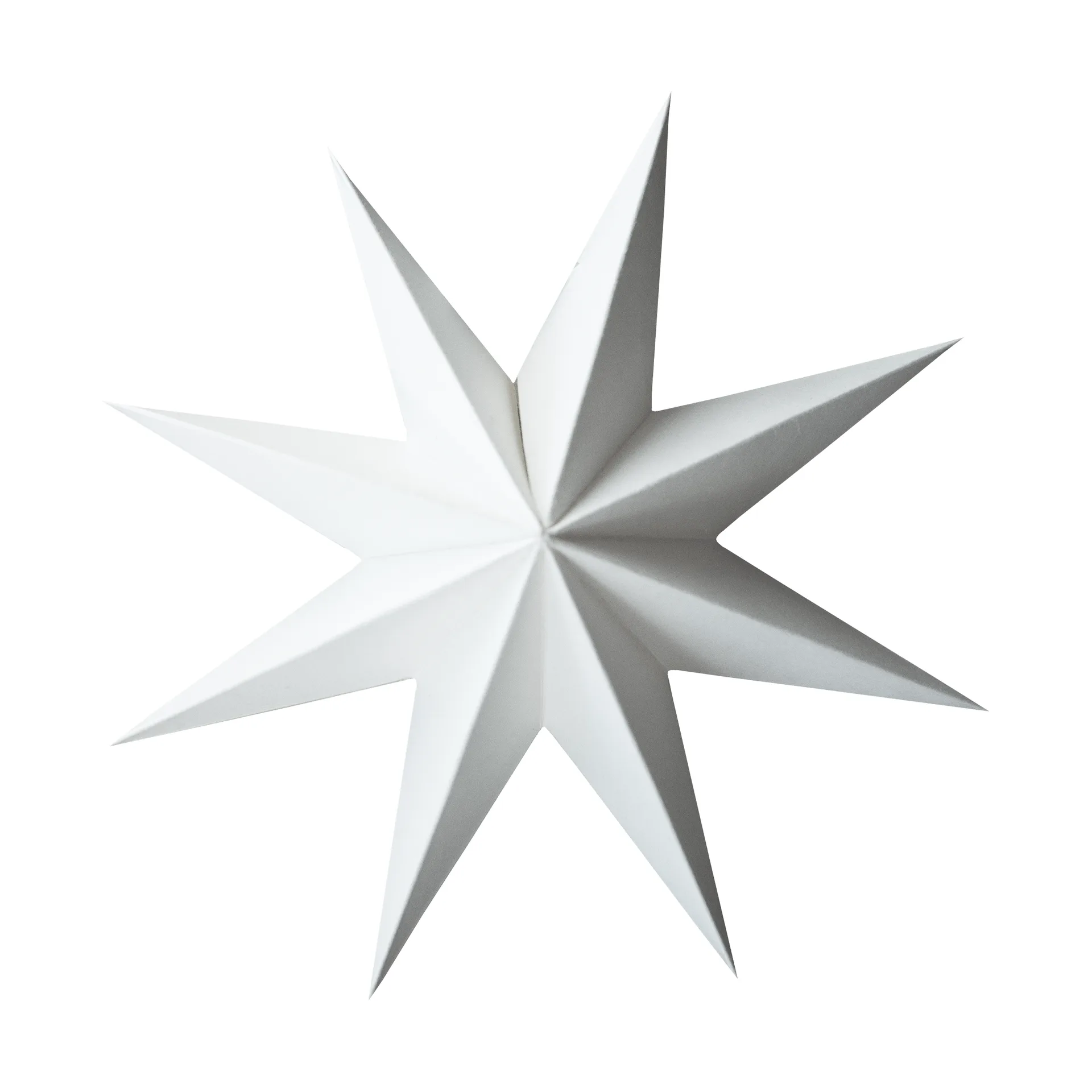 Paper winter star dekorationshänge, White, large, Ø19 cm DBKD