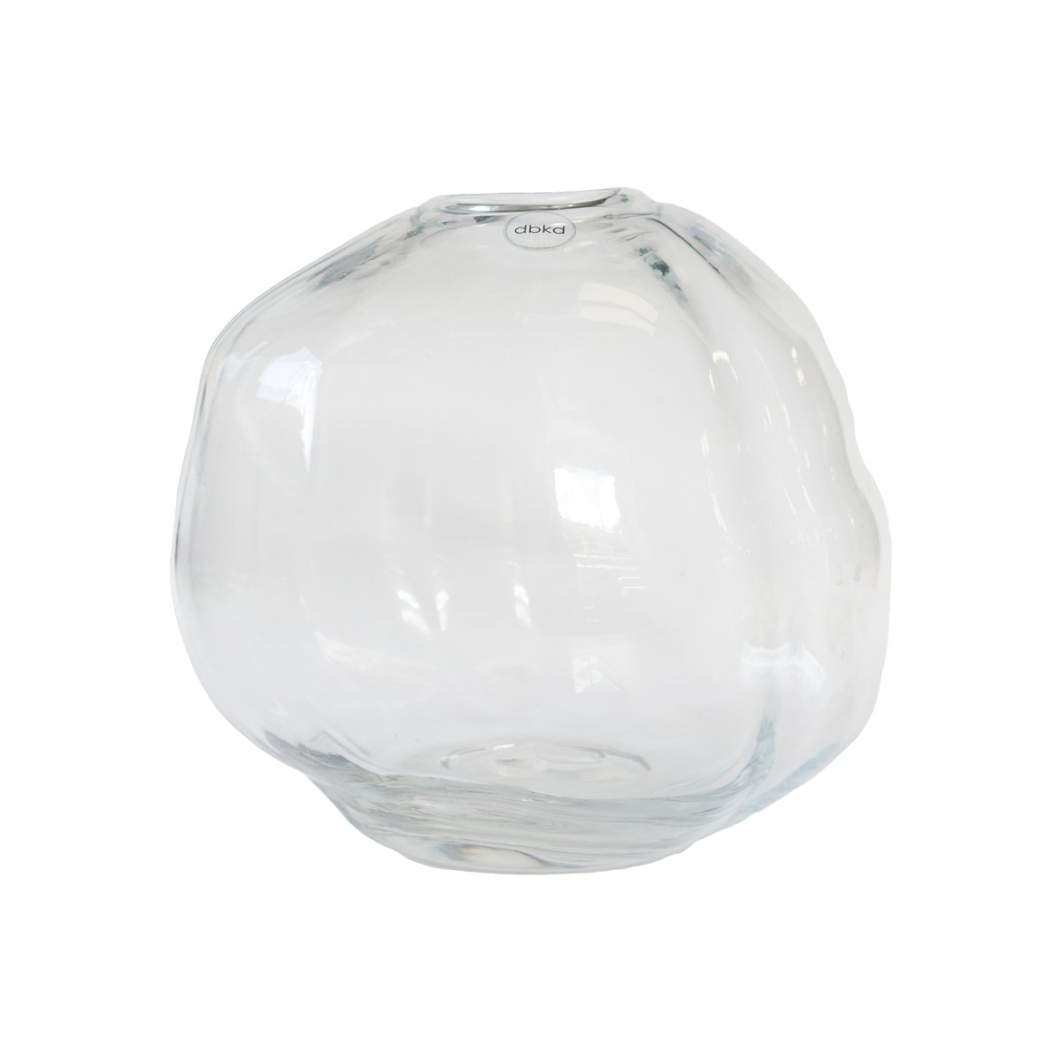 DBKD Pebble vas klar Liten 20 cm | Skandinavisk Design | Vaser | Transparent