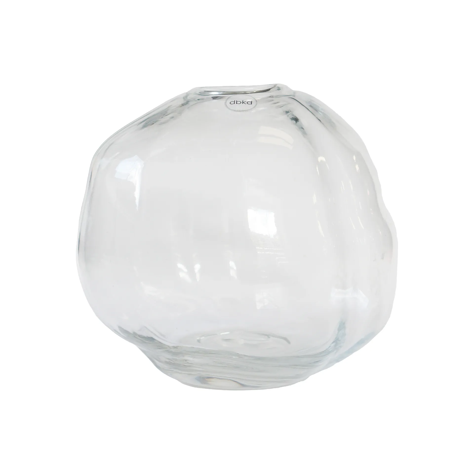 Pebble vas, Transparent, liten Ø20 cm DBKD