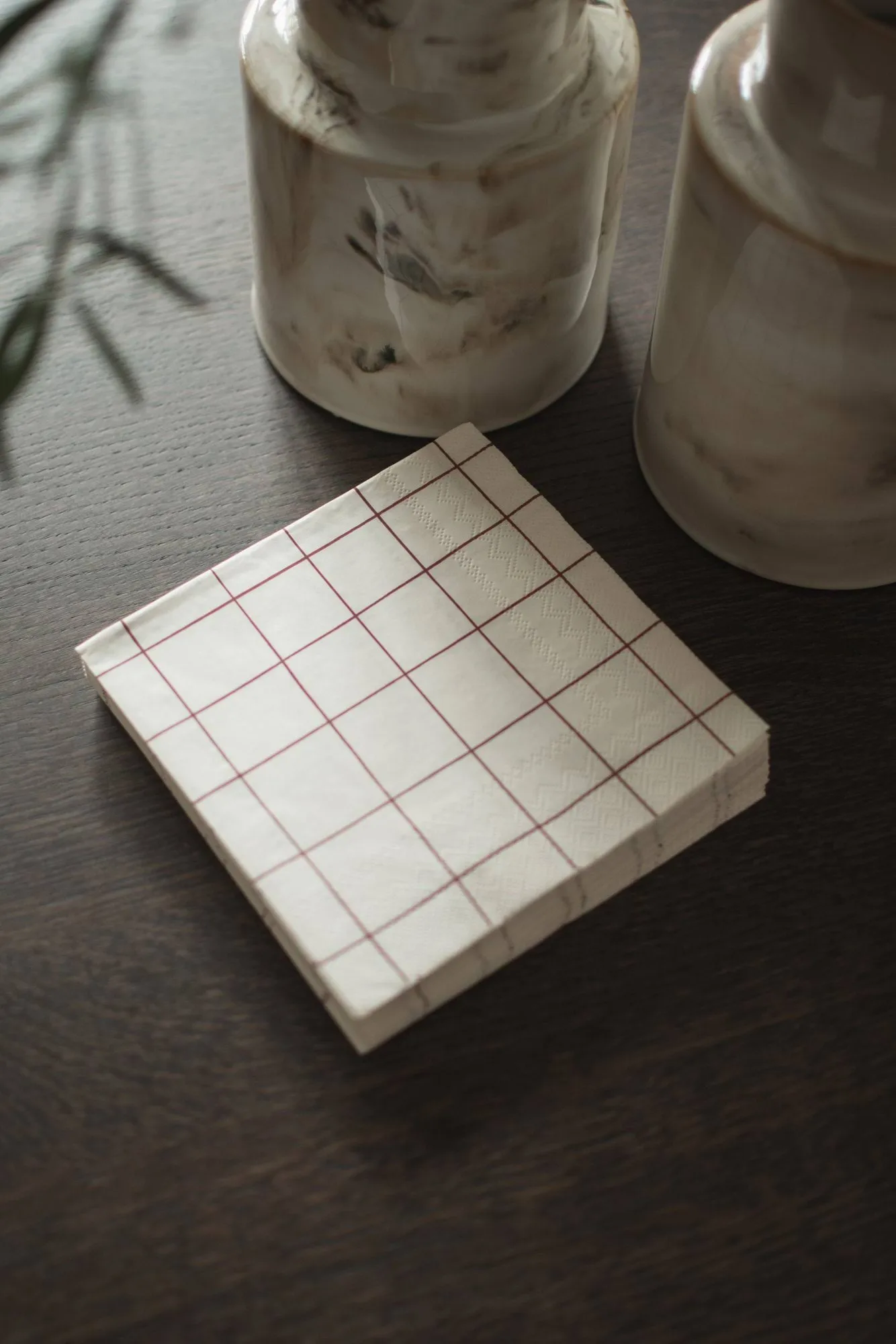 Square pappersservett 33x33 cm 20-pack, Dark red DBKD