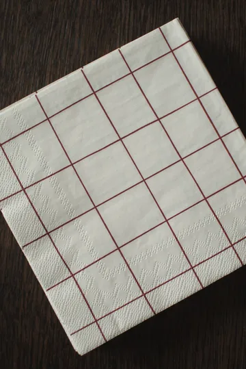 Square pappersservett 33x33 cm 20-pack - Dark red - DBKD