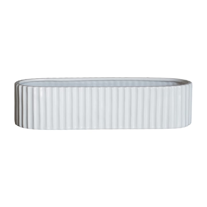 Stripe adventsljusstake 30 cm - Shiny white - DBKD