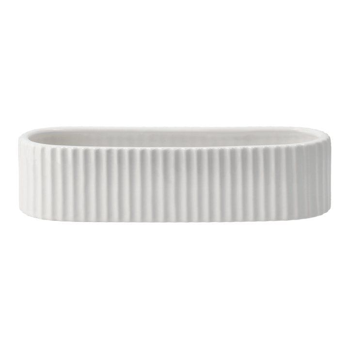 Stripe adventsljusstake 30 cm - Shiny white - DBKD