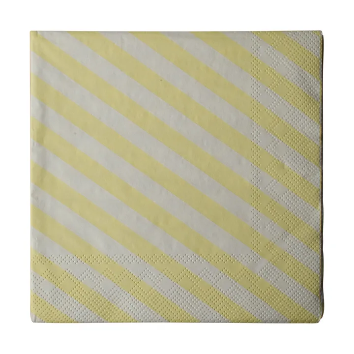 Stripe pappersservett 33x33 cm 20-pack - Creme - DBKD