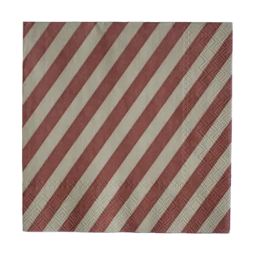 Stripe pappersservett 33x33 cm 20-pack - Dark red - DBKD